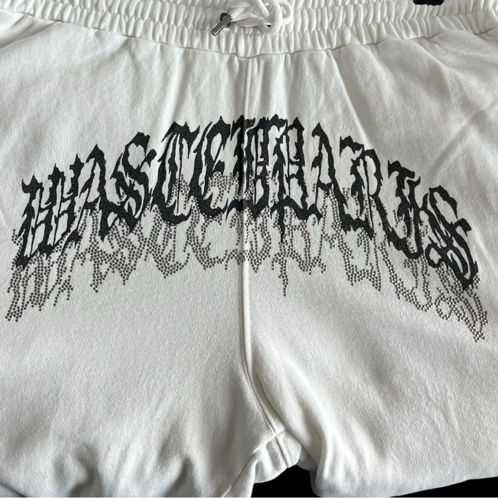 Wasted Paris Guardian Joggers FW23 Off White Gothic Graphic Sweatpants - Picture 5 of 5